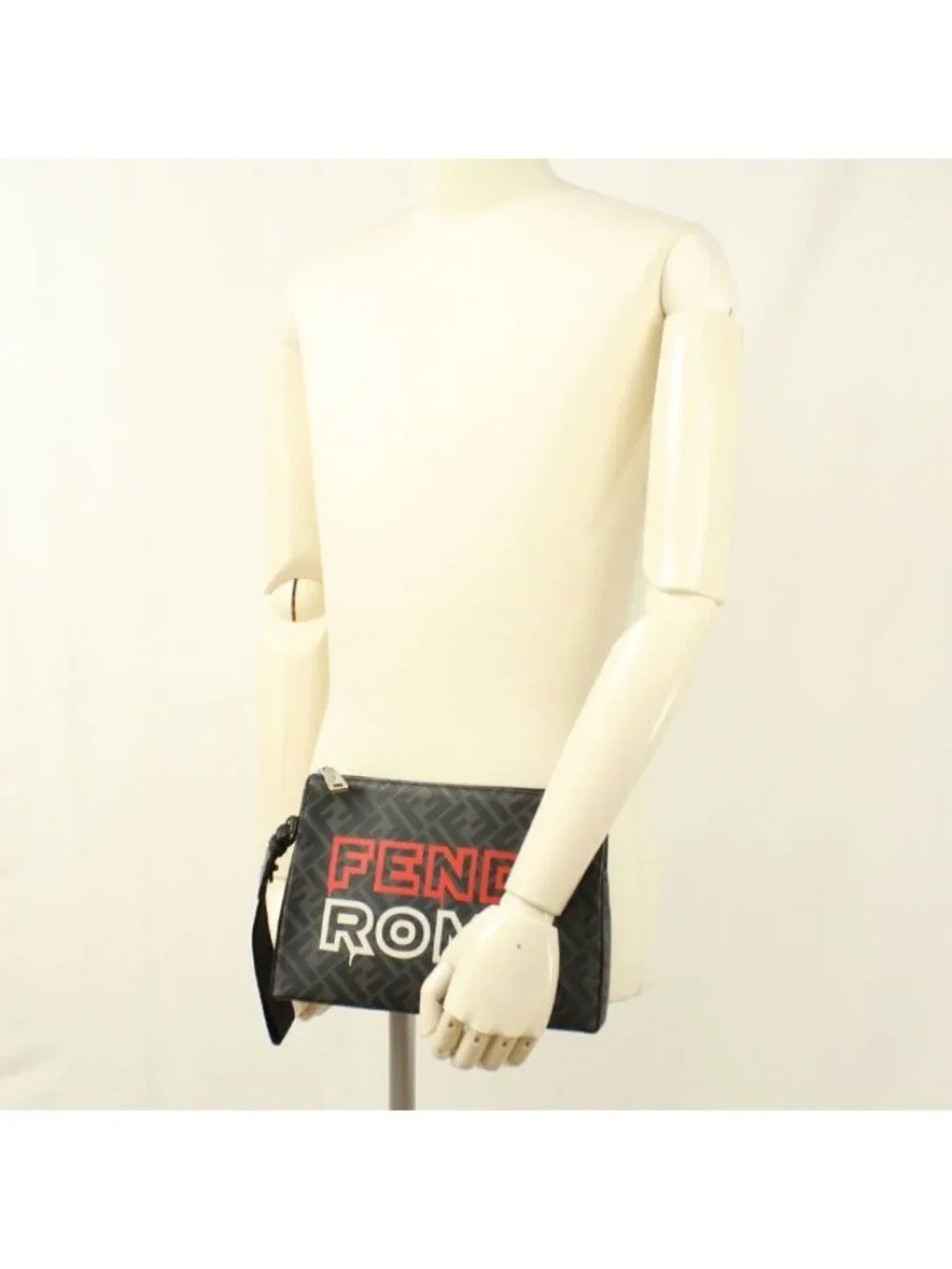 Fendi FF Canvas Clutch